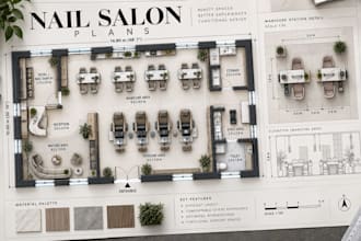 design nail salon floor plans manicure stations with detailed layouts