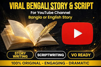 write viral english  story and youtube script in bangla