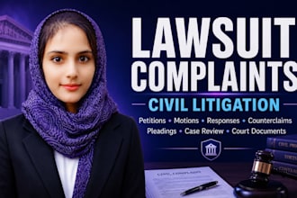 draft lawsuits, complaints, responses, small claims and discovery documents