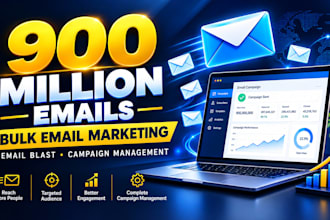 send 950 million bulk email blast, cold emails and send email marketing campaign