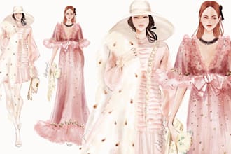 create custom fashion illustrations and croquis for you