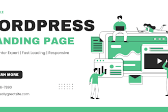 design a modern wordpress landing page