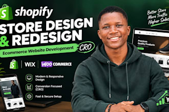 do shopify store design, shopify redesign and ecommerce website development cro