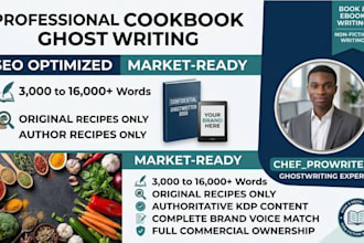 ghostwrite an SEO optimized KDP cookbook for your food brand