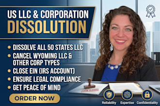dissolve US llc, cancel USA corporation, close ein, close wyoming llc
