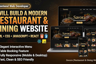 build a modern restaurant website with interactive menu