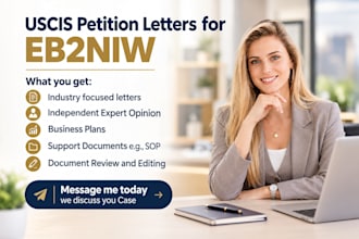 write expert opinion letters and business plans for eb2niw