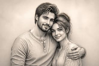 create a realistic pencil sketch from your photo