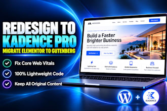 redesign wordpress website with kadence blocks and kadence theme pro
