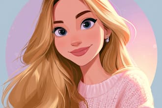 portrait into a disney style cartoon