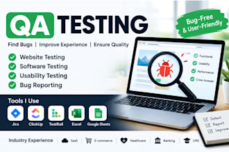 qa testing, website testing and usability testing