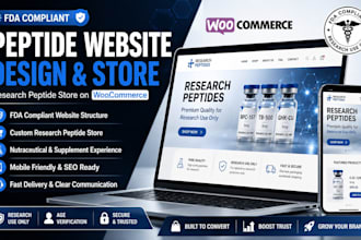 create fda compliant peptide, sarms, supplement nutraceutical wix website
