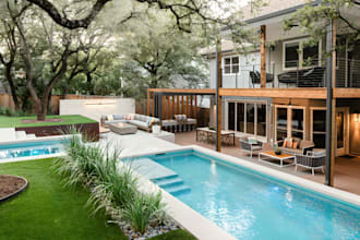 backyard front yard garden pool patio deck terrace 3d landscape rendering