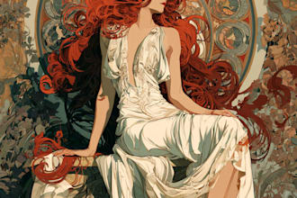 do illustrations in art nouveau style