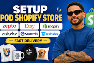 setup zepto etsy pod shopify zakeke customily teeinblue personalization product