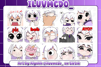 draw custom chibi stickers and emotes for you