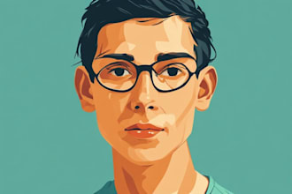 create professional custom vector art portraits from your photos