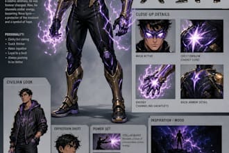 creating super hero character concepts for comics