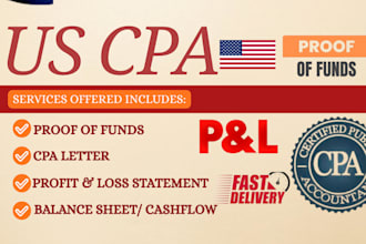 prepare proof of funds documentation for business and financial needs