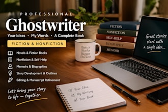be ghostwriter, ghost book writer for fiction and non fiction