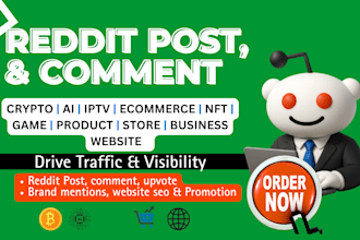 mention brand website in reddit seo post and comment for website traffic leads