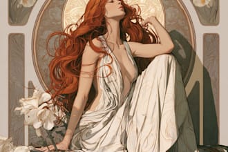 do illustrations in art nouveau style