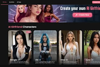 develop saas ai nsfw website, ai boyfriend girlfriend, ai video website,