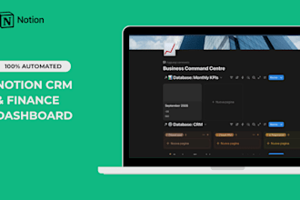 build an automated notion CRM and financial dashboard for your business