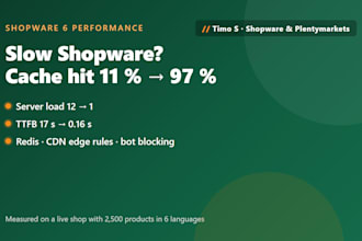 fix slow shopware 6 performance with redis cache, CDN and server tuning