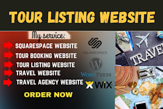 do squarespace tour listing website and booking website for travel agency