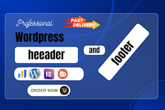 custormise  footer and header design