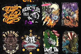 do cartoon custom design for brand or merchandise or poster