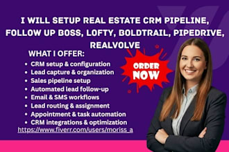 setup real estate crm pipelin follow up boss lofty boldtrail pipedrive realvolve