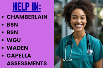 do capella assessments, walden, wgu, chamberlain, bsn, msn, dnp nursing