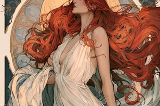 draw portraits or posters in my art nouveau style