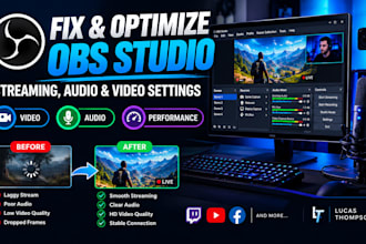 fix and optimize obs studio streaming, audio and video settings