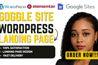 design google sites website wordpress website landing page with elementor pro