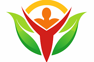 create a modern nutrition and health logo design