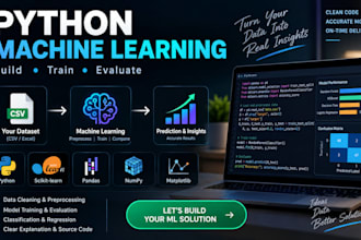 build a python machine learning model for your dataset