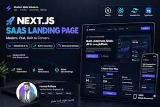 build a high converting nextjs saas landing page with seo