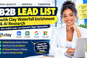 build a verified b2b lead list with clay waterfall enrichment and ai research