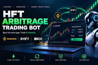 develop profitable crypto trading bot, hft bot, arbitrage trading bot