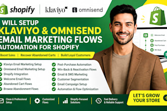 setup klaviyo omnisend email marketing flows automation for shopify