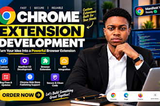 develop custom chrome extension promo with manifest v3 for your business use