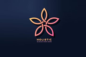 design detailed golden holistic logo