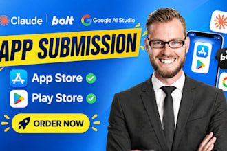 do app store and play store submission for claude bolt new google ai studio