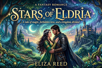 design fantasy book cover, romance book cover,and book cover