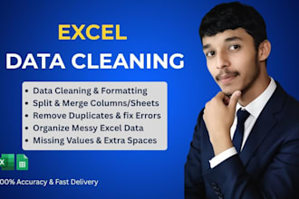 do clean, format, split and merge excel data