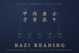 do a chinese astrology reading with bazi birth chart analysis