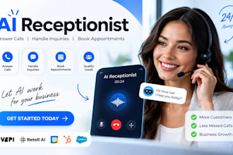 create an ai receptionist to handle calls and book appointments